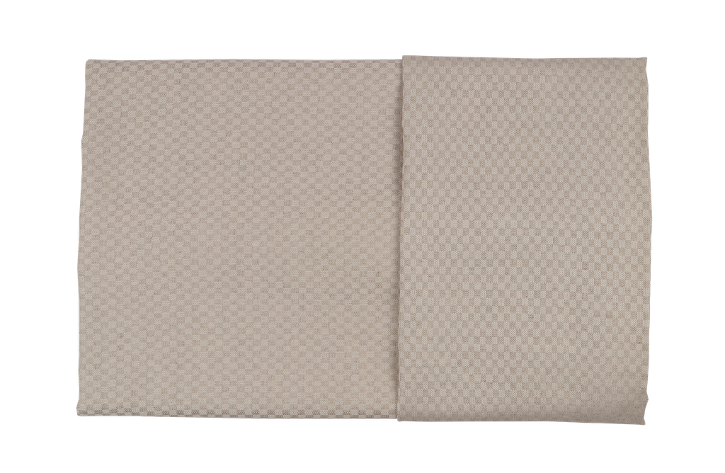 Fischgrat Karo Halbleinen Bettwäsche-Set