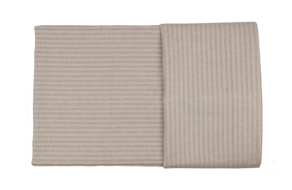 Fischgrat Streif Halbleinen Bettwäsche-Set