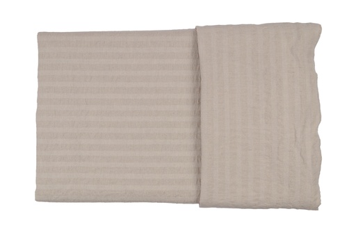 Seersucker Breitstreif Halbleinen Bettwäsche-Set